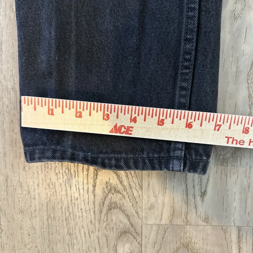 Vintage Levis ‎ 550 Jeans Mens 33x34 Black Denim Orange Tab 90s USA Made